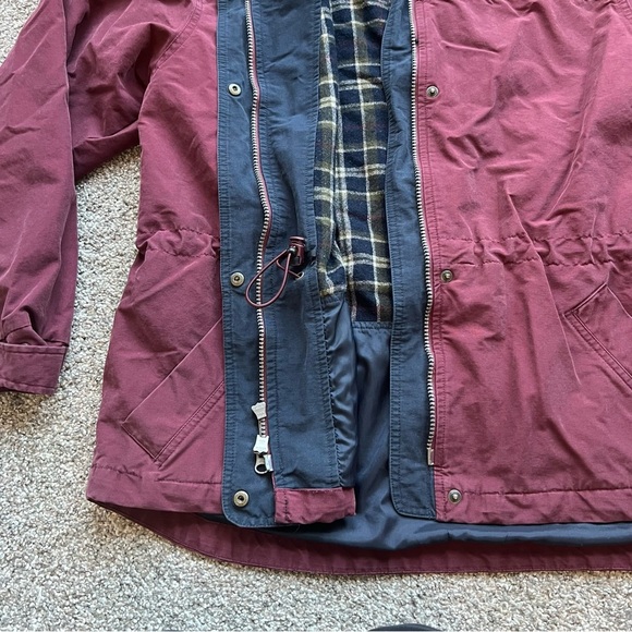 Eddie Bauer Wool Blend Lined Chore Jacket, Burgundy Color, Size Large - Picture 8 of 15